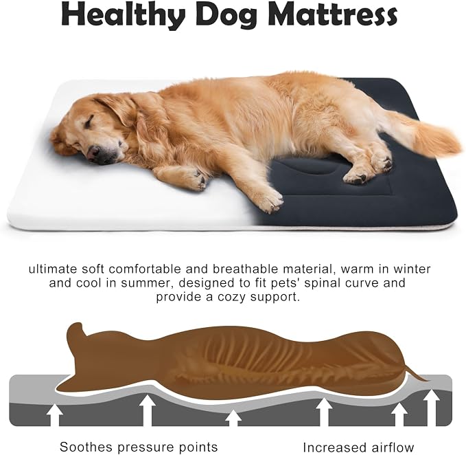 JoicyCo Extra Large Dog Bed Soft Dog Crate Pad Mat, 48 in Non-Slip Bottom - Image 3