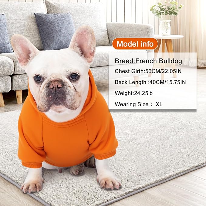 1 Pack Dog Hoodie Warm Hood Dog Sweater Cold Weather Small Dogs Sweatshirt - Image 3