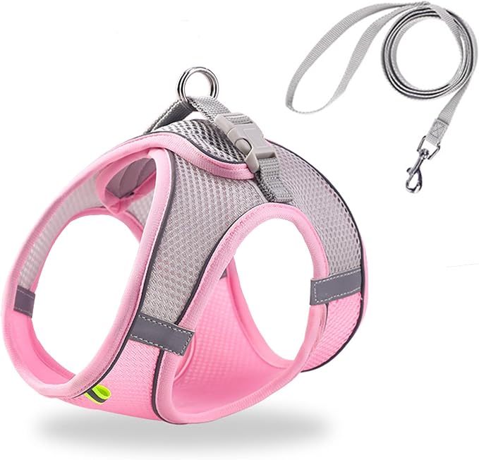 Cat Harness and Leash Set Soft Adjustable Escape Proof Cat Leash Breathable by Unknown