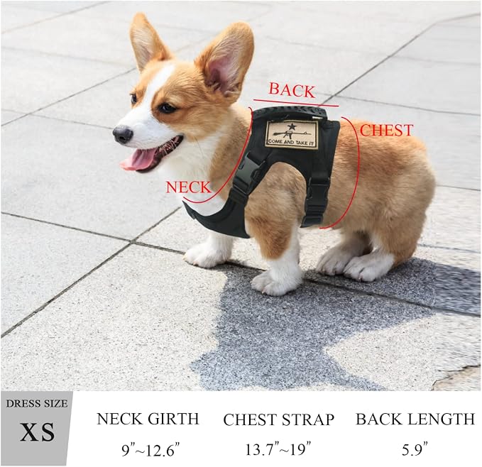 Tactical Dog Training Harness Outdoor Working Vest Adjustable Military MOLLE - Image 6