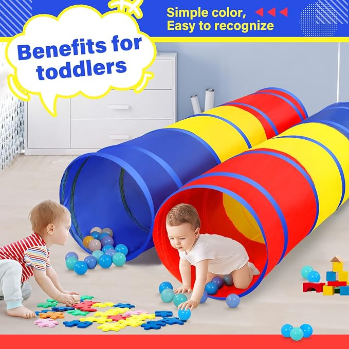 PigPigPen Kids Tunnel for Toddlers, Pop Up Play Tunnel Tent for Babies or Dogs - Image 2
