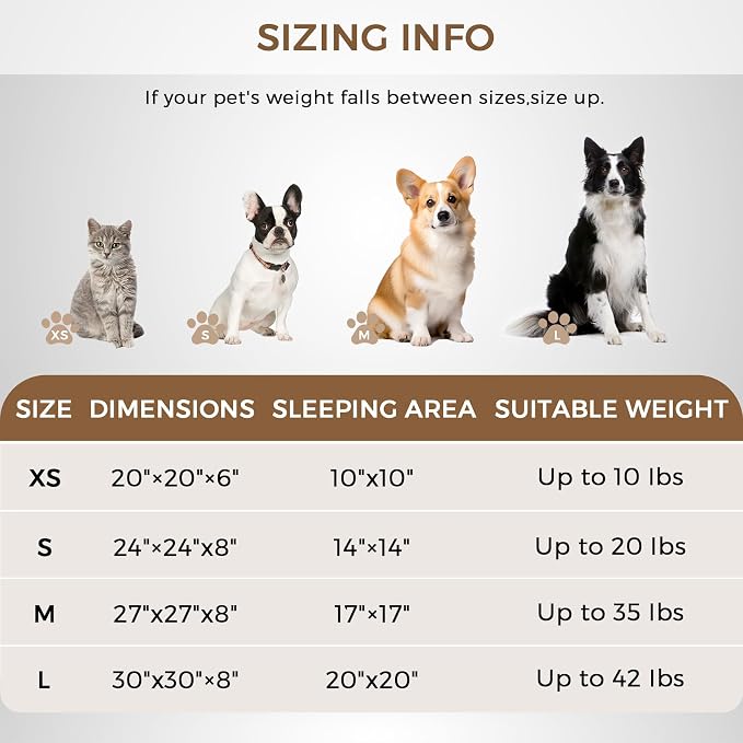 Calming Dog Bed & Cat Bed for Indoor Cats, Medium Size Washable Anti-Slip - Image 5