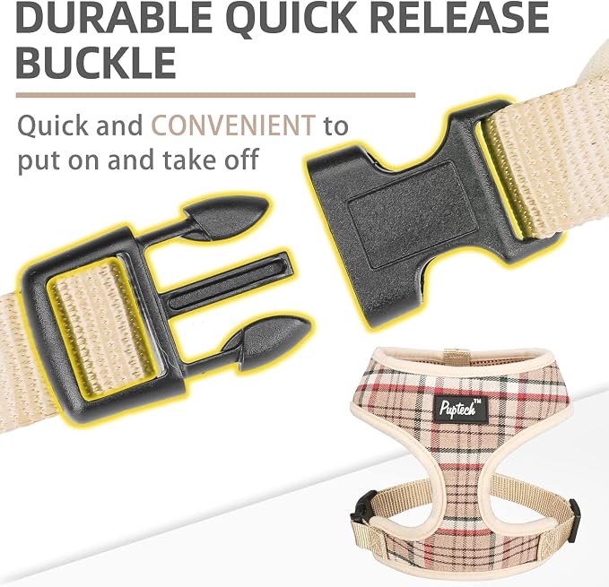 PUPTECK Soft Mesh Dog Harness and Leash Set Pet Puppy Cat Comfort Padded Vest - Image 4