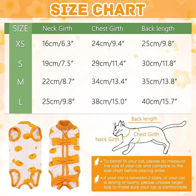 DENTRUN Cat Surgery Recovery Suit Anti Licking Spay Snuggly Vest, Pet Surgical - Image 4