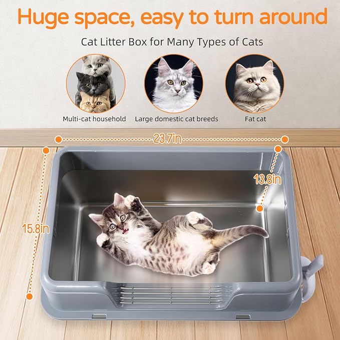 Stainless Steel Cat Litter Box - Image 2