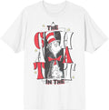 The Cat in The Hat Cat & Stars Adult White Crew Neck Short Sleeve T-Shirt by Bioworld