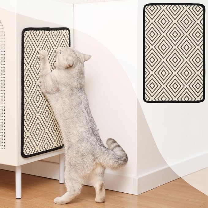 Boho Sisal Cat Scratcher Mat by ABetterLifewithPets