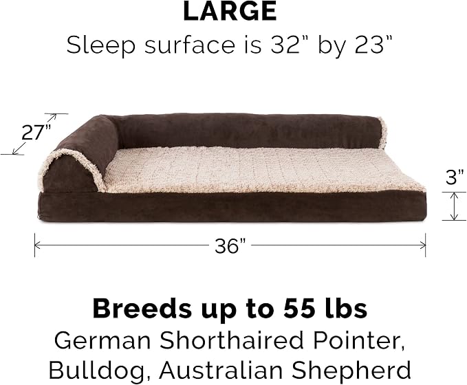 Furhaven Cooling Gel Dog Bed for Large/Medium Dogs w/ Removable Bolsters & - Image 2