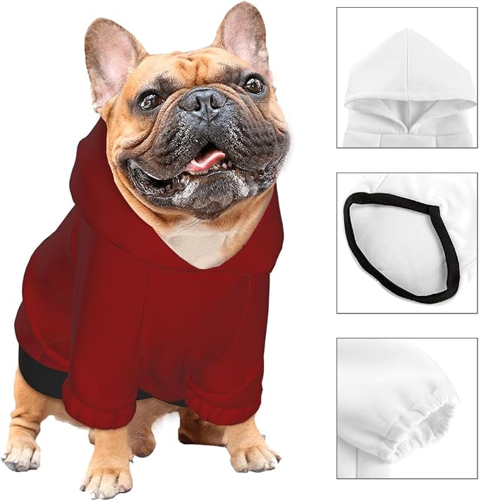 Personalized Dog Hoodie Custom Hooded Pet Warm Pullover Sweatshirt - Image 3