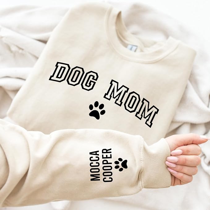 Personalized Dog Mom Sweatshirt, Custom Pet Name Sweater - Image 2