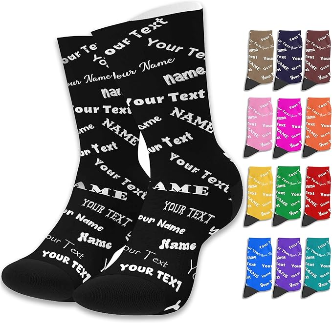 Artsadd Custom Face Socks for Dad Fathers Day Gift Novelty Personalized Photo by Artsadd