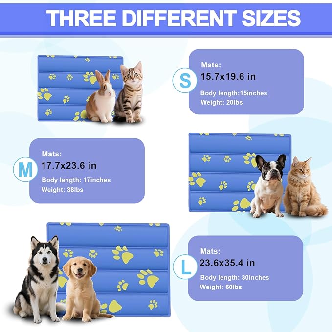 Dog Cooling Mat, Cooling Mat for Dogs & Cat, Provides Instant Relief for Small - Image 2