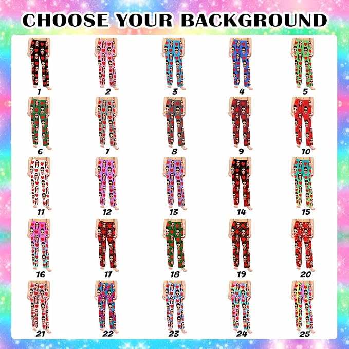 Custom Pajama Pants Women Personalized Face Pajamas Bottom Couple Pajama Pants - Image 4