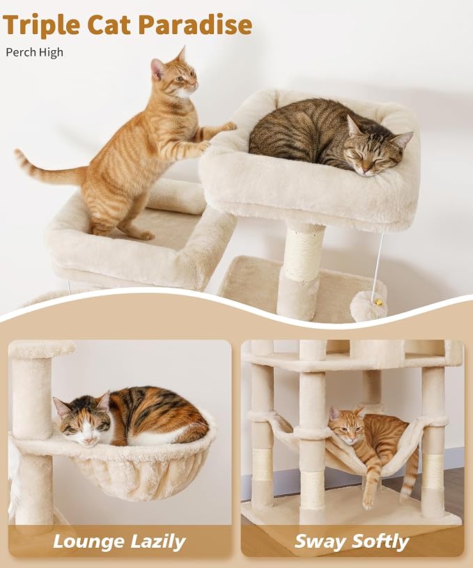 AMHANCIBLE Tall Cat Tree, 70 Inch Cat Tower - Image 3