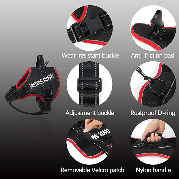 voopet Emotional Support Dog Harness, Professional Service Dog Vest Harness - Image 2