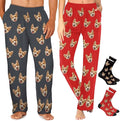 MyPupSocks Custom Pajama Pants for Pet Lover, Personalized Photo Face Printed by MyPupSocks