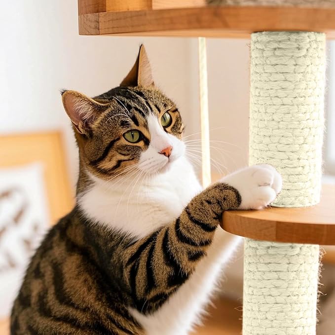 Sisal Rope for Cat Scratcher 1/4" 50 Ft Cat Tree Twine for Repairing Cat - Image 6