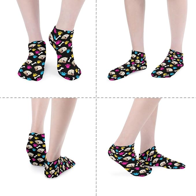 Personalized Ankle Socks with Face Custom Photo Socks Low Cut Ankle Socks - Image 2