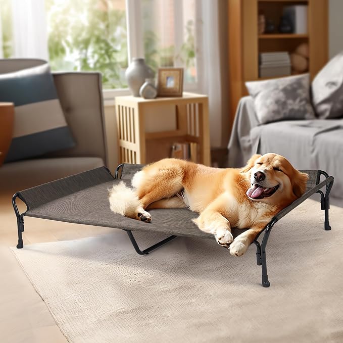 Veehoo Cooling Elevated Dog Bed, Guardrail Raised Pet Cot, Indoor & Outdoor XXL - Image 6