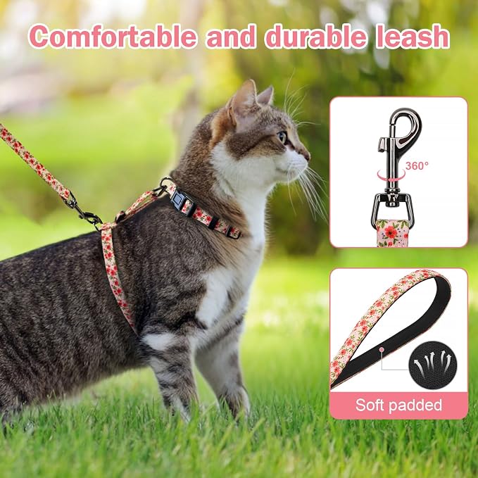 Hikiko Cat Harness and Leash Set Escape Proof Adjustable Walking Travel Cute - Image 4