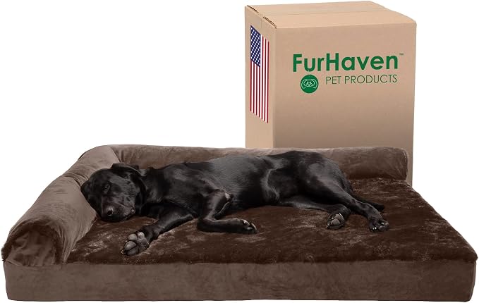 Furhaven Cooling Gel Dog Bed for Large Dogs w/ Removable Bolsters & Washable by FurHaven