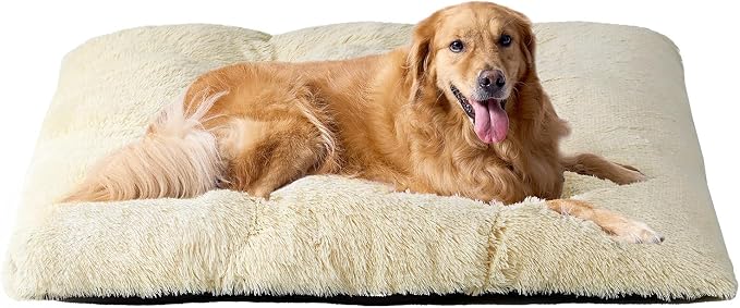 EHEYCIGA Fluffy Dog Crate Bed for Extra Large Dogs, Plush Faux Fur Crate Pad by EHEYCIGA