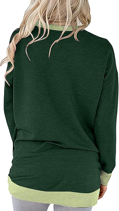 Akihoo Womens Casual Long Sleeve Tunic Tops Crew Neck Shirt Blouses - Image 4