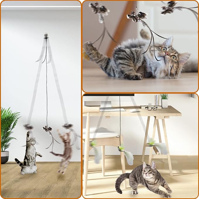 Cat Toys Indoor Hanging Door Retractable Flying Da Bird Cat Toy - Image 6