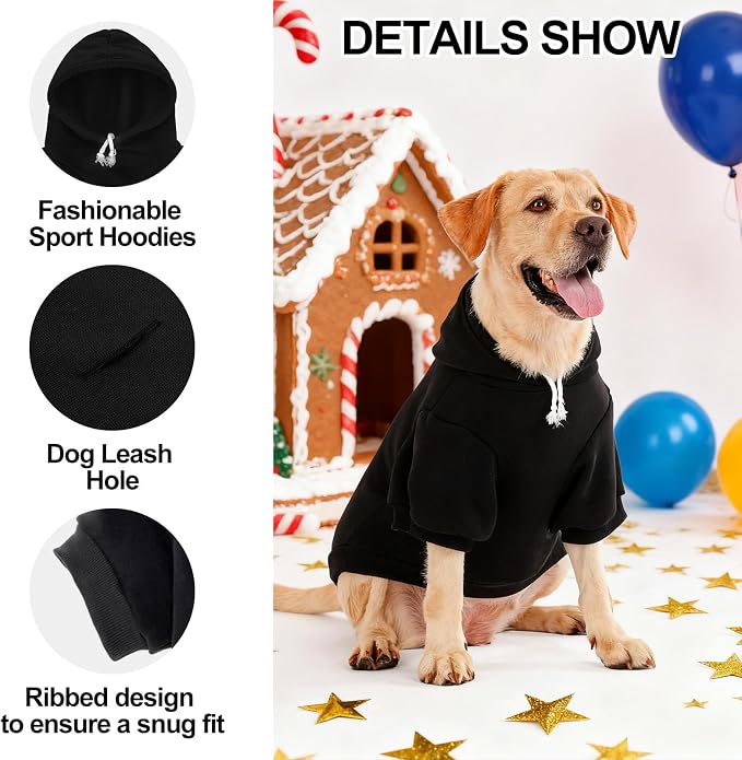 EXPAWLORER Dog Hoodie-Soft and Warm Dog Sweaters, Pet Clothes Autumn Winter - Image 3