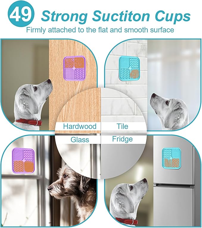 2PCS Licking Mat for Dogs with Suction Cups, Premium Lick Pad for Anxiety Relief - Image 6