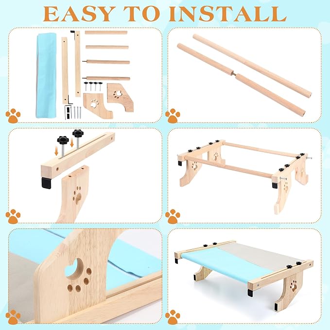 Suzile 2 Pack Cat Window Sill Perch Holds Up to 33 lbs Sturdy Cat Window Hammock - Image 6