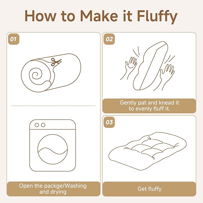 Washable Dog Bed Mat Soft Dog Crate Pad Fluffy Pet Kennel Beds Sleeping Mattress - Image 6