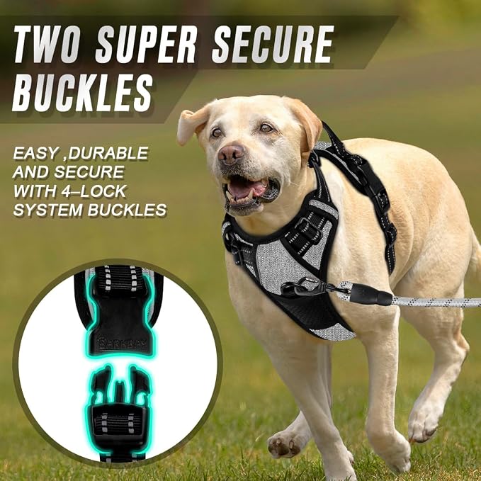 BARKBAY No Pull Dog Harness Front Clip Heavy Duty Reflective Easy Control Handle - Image 4