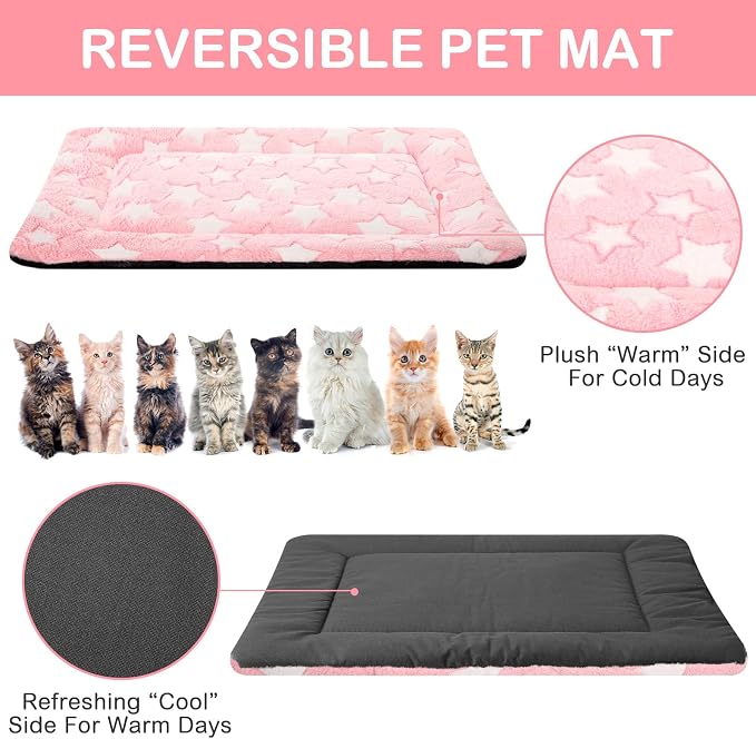 VitalCozy 4 Pcs Dog Crate Pads, Ultra Soft Warm Washable Anti-Slip Kennel Bed - Image 3