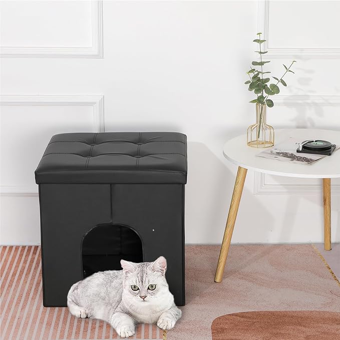 MEEXPAWS Cat Litter Box Enclosure Furniture Hidden, Cat Washroom Bench Storage - Image 5