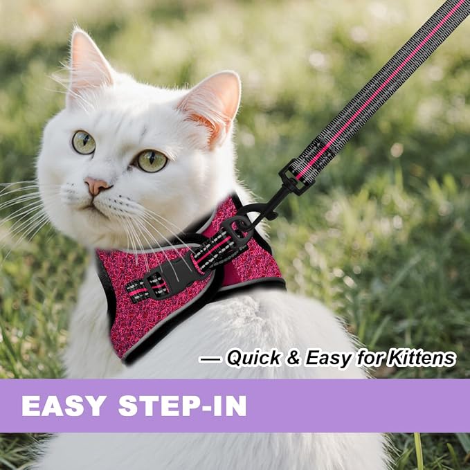 Cat Harness and Leash Set, Escape Proof Kitten Harness, Step in Adjustable Soft - Image 9