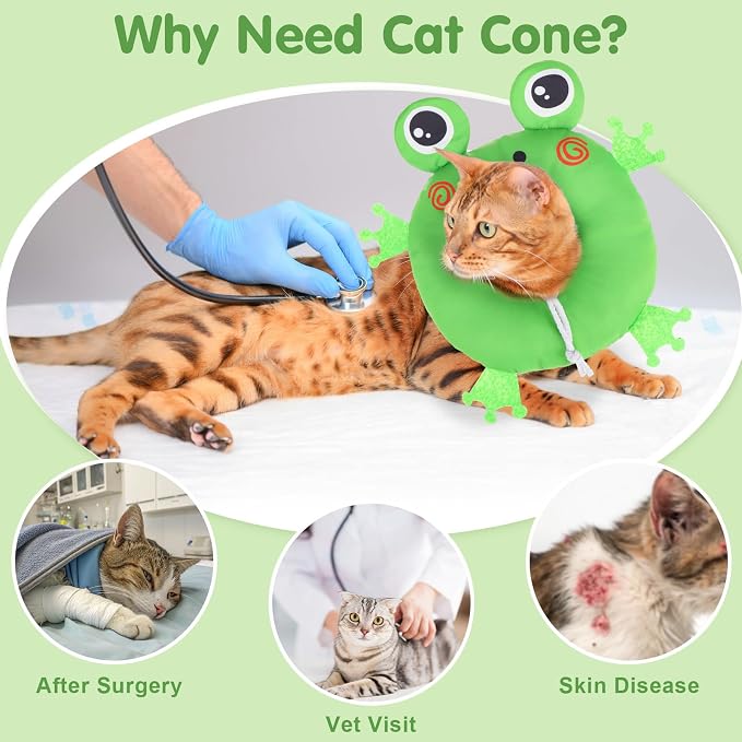 BEAUTYZOO Cat Cone Collar Soft, Cat Donut Recovery Collar after Surgery to Stop - Image 2