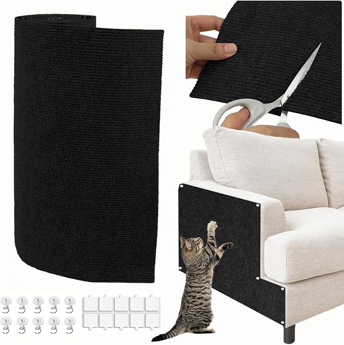 Cat Scratch Couch Furniture Protector, Trimmable Self-Adhesive Cat Scratch by YITMOYM