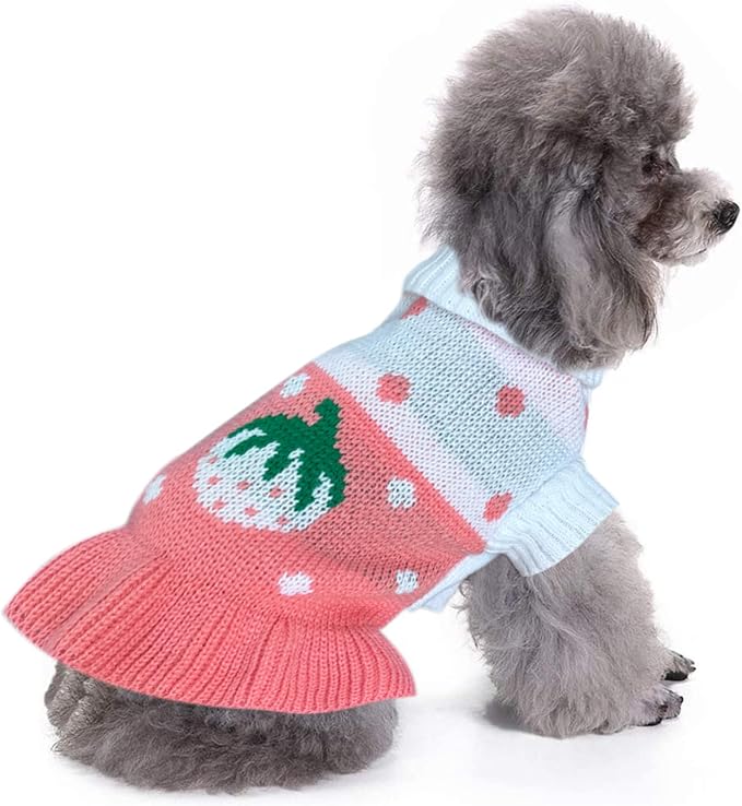 CHBORCHICEN Pet Dog Sweaters Classic Knitwear Turtleneck Winter Warm Puppy - Image 2