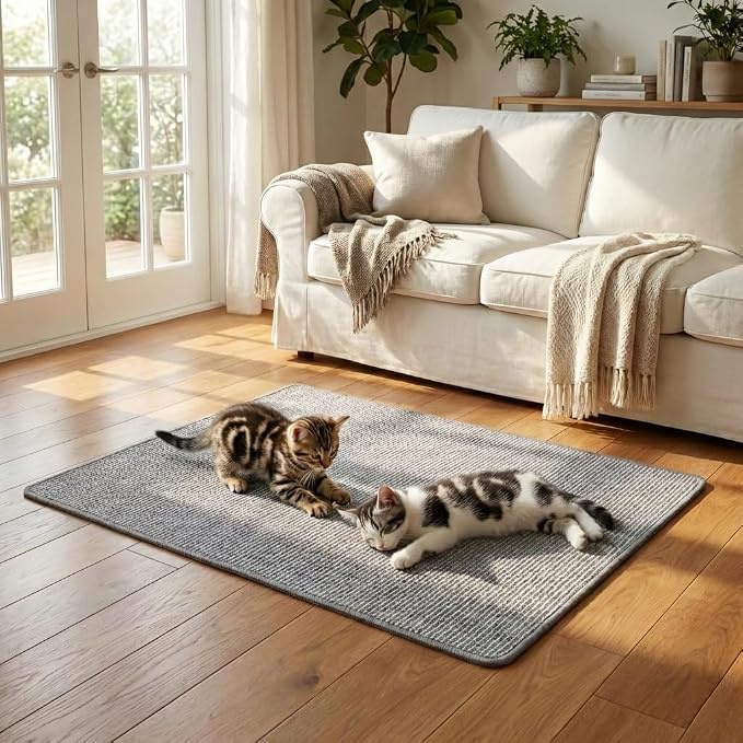 Extra Large Cat Scratcher Mat, Natural Sisal Cat Scratching Pad - Image 9