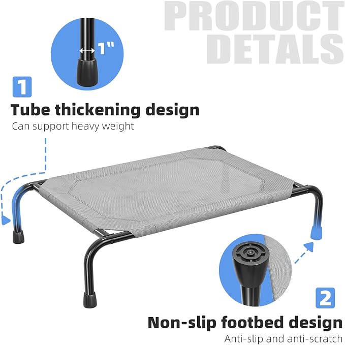 Simple Trending Raised Dog Bed for Small Dogs, Waterproof Elevated Dog Cot - Image 5