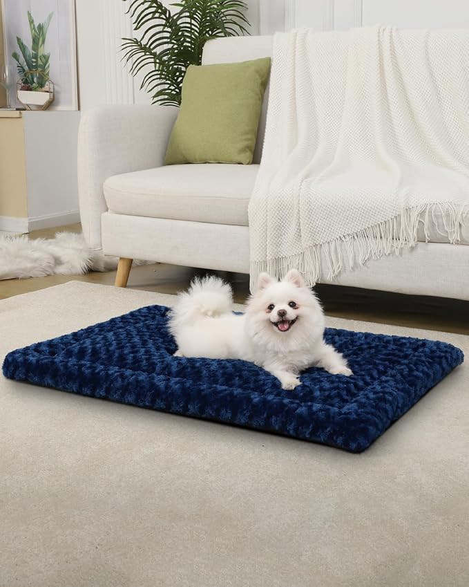 Washable Dog Bed Mat Dog Crate Pad Soft Fluffy Pet Kennel Beds Dog Sleeping - Image 7