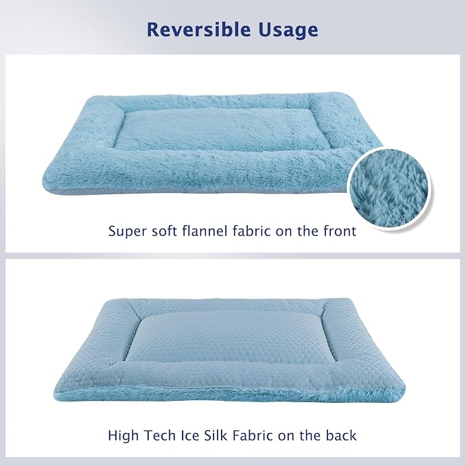 Dog Bed Mat, Crate Pad Reversible, Soft Kennel Pad, Washable Dog Crate Mat - Image 5