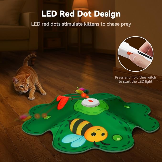 FEELNEEDY Rechargeable Cat Toys, 2 in 1 Hide and Seek Game Interactive Cat Toy - Image 5