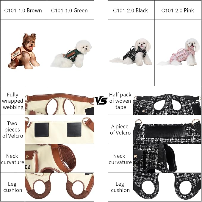 Dog Lift Harness Dog Carrier Dog VES Harness Adjustable Dog Leash - Image 2