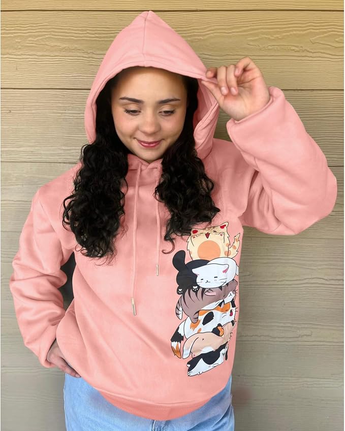Tuislay Cute Cat Graphic Hoodies - Image 2