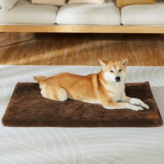Dog Crate Pad - Dog Bed Large Sized Dogs - Memory Foam Pet Bed by LIORCE