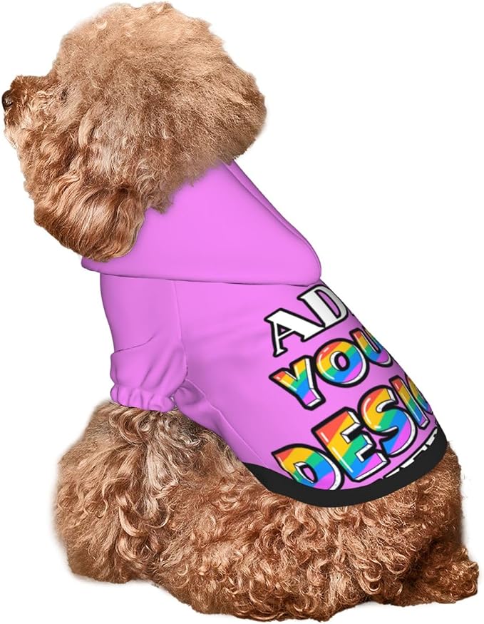 Custom Dog Hoodie for Small Pets, Personalized Photo Text Pet Warm Pullover - Image 7