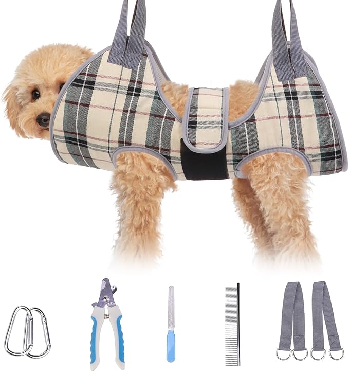 BEAUTYZOO Dog Grooming Hammock for Small Dogs Cat- Dog Sling for Nail by BEAUTYZOO