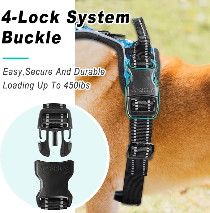 BARKBAY No Pull Dog Harness Large Step in Reflective Dog Harness - Image 7